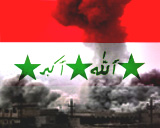 Savua ja Irakin lippu.