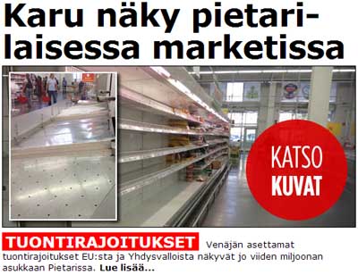 Markettien tiskit Venäjällä nyt