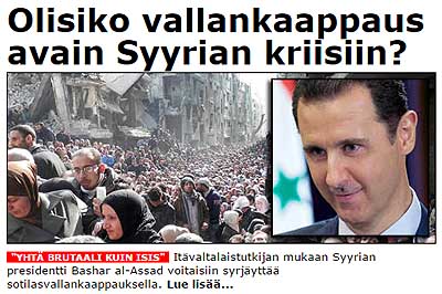 Assad syrjäytetään