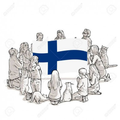 Suomalaiset rukoilijat suomen lippu.jpg